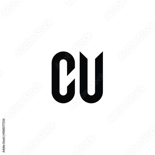 Free Download CU monogram logo design letter text name symbol monochrome logotype alphabet character simple logo - GFXLoad