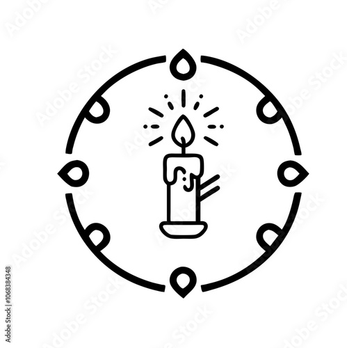 Logo for a magic candle store– Ideal for Esoteric Blogs, Mystical Websites, Spiritual Gift Shops, Tarot Reading Ads, or Halloween-Themed Stationery and Designs