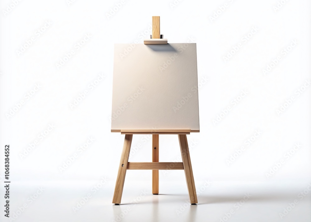 Isolated Blank Canvas on an Easel in Low Light for Creative Projects, Perfect for Art and Design Use with Transparent or White Background, Ideal for Digital and Print Media Isolated Blank Canvas on an Easel in Low Light for Creative Projects, Perfect for Art and Design Use with Transparent or White Background, Ideal for Digital and Print Media