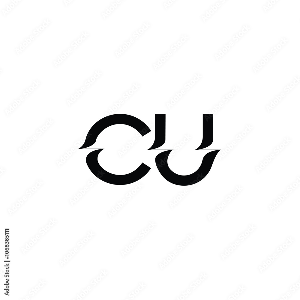 CU monogram logo design letter text name symbol monochrome logotype alphabet character simple logo CU monogram logo design letter text name symbol monochrome logotype alphabet character simple logo