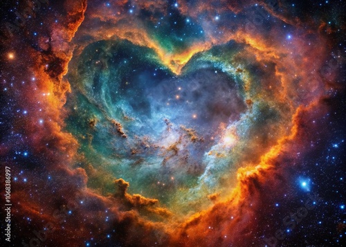 Long Exposure Photography of the Heart Nebula IC 1805 in Cassiopeia as Seen from Stockach, Germany, Showcasing Stellar Beauty and Cosmic Wonders in the Night Sky photo