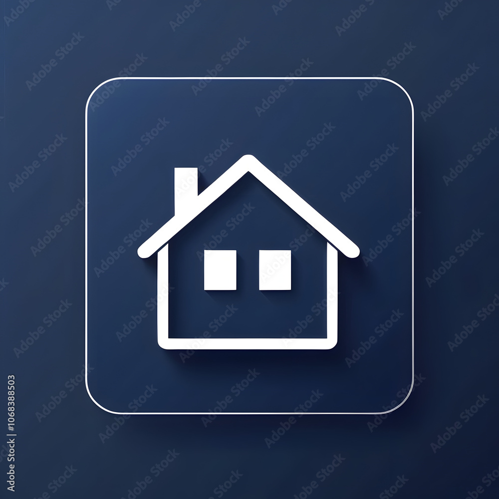 home icon on blue background home icon on blue background