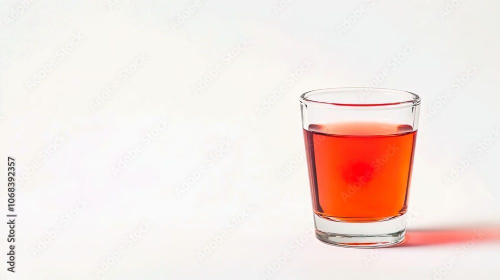 Acid in Disposal Glass Against White Background with Copy Space