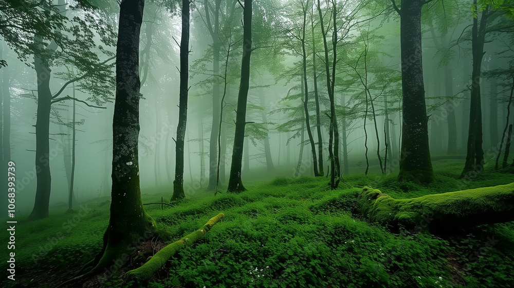 Fototapeta premium beautiful green landscape wallpaper