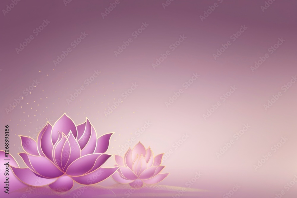 gold lotus flower pattern in purple background gold lotus flower pattern in purple background