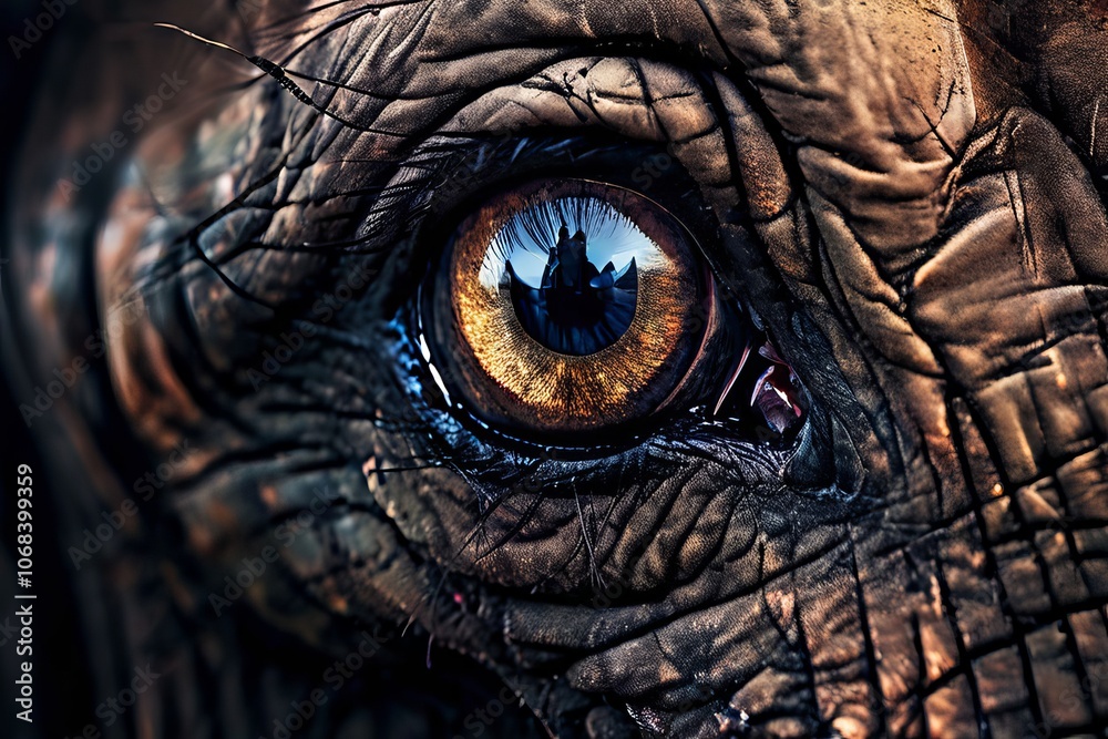 elephants wise eye an illustration capturing a close up of an el elephants wise eye an illustration capturing a close up of an el