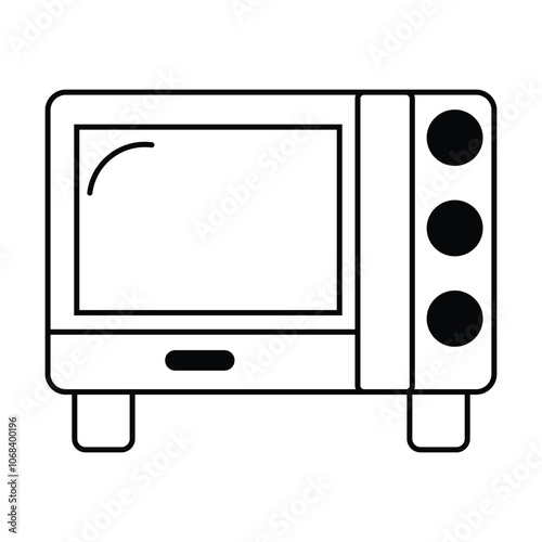 microwave icon vector on white background