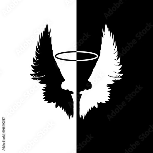 Angel wings, Natural black wing plumage, victor. 