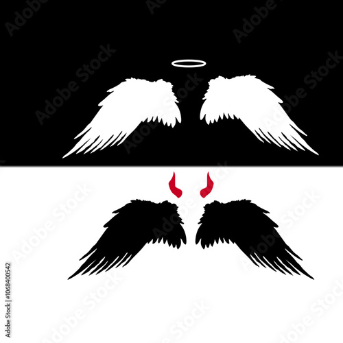 Set of black wings icons. Wings badges. Collection wings badges. Vector illustration.