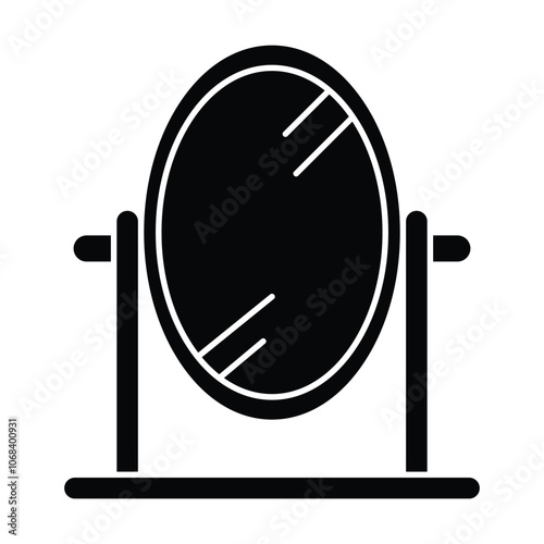 mirror icon vector on white background
