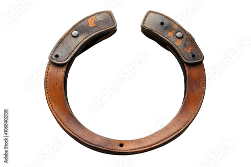 Horseshoe symbol of luck associated with horse racing events and traditions photo