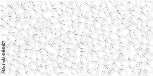 Beautiful white and Silbar crystallized polygon background. abstract light colorful stone tile pattern with shadow. modern wallpaper, trendy simple minimal geometric background abstract mosaic backd