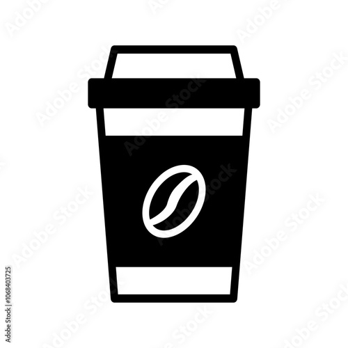 Coffee to go icon vector. Coffee illustration sign. Cappuccino symbol. Latte logo.