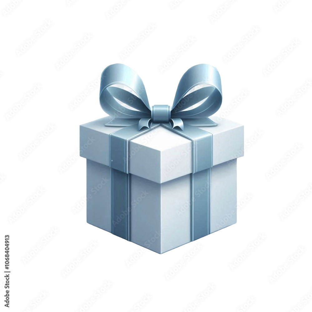 Obraz premium Perfect 3D Gift Box with Ribbon for Birthdays and Holidays