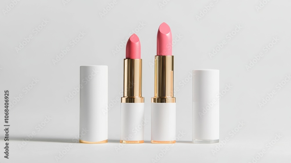 Lipstick Mockup with White Background. Lipstick Mockup with White Background.