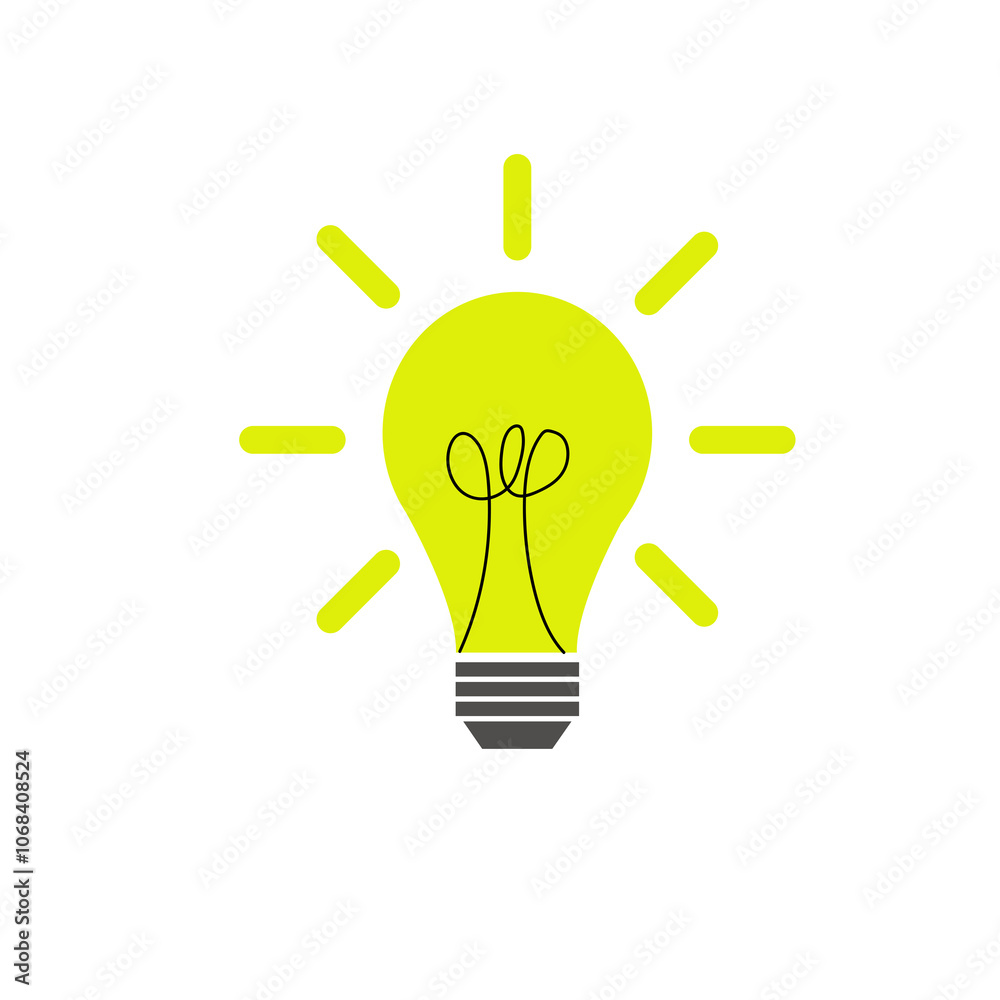 Light bulb icon vector, creativity, ideas, solution symbol. Light bulb icon vector, creativity, ideas, solution symbol.