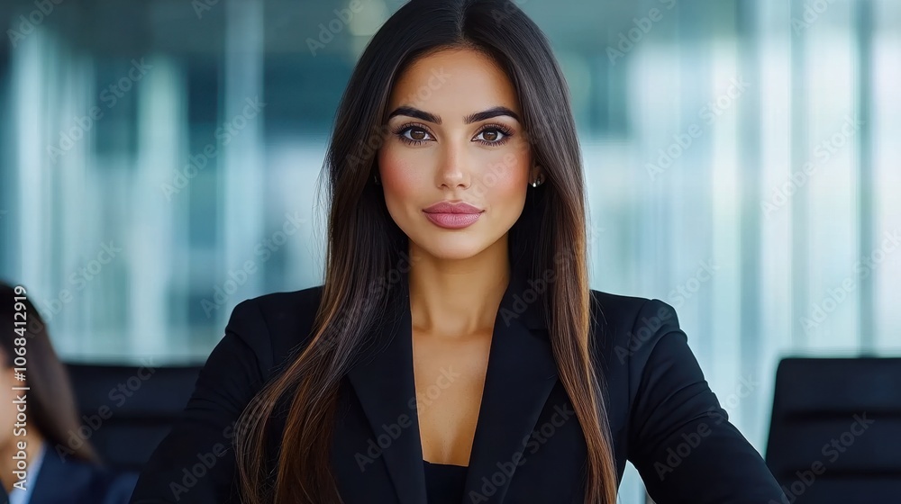 Confident Businesswoman in Corporate Environment Confident Businesswoman in Corporate Environment