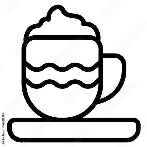 Caramel drink Line Icon