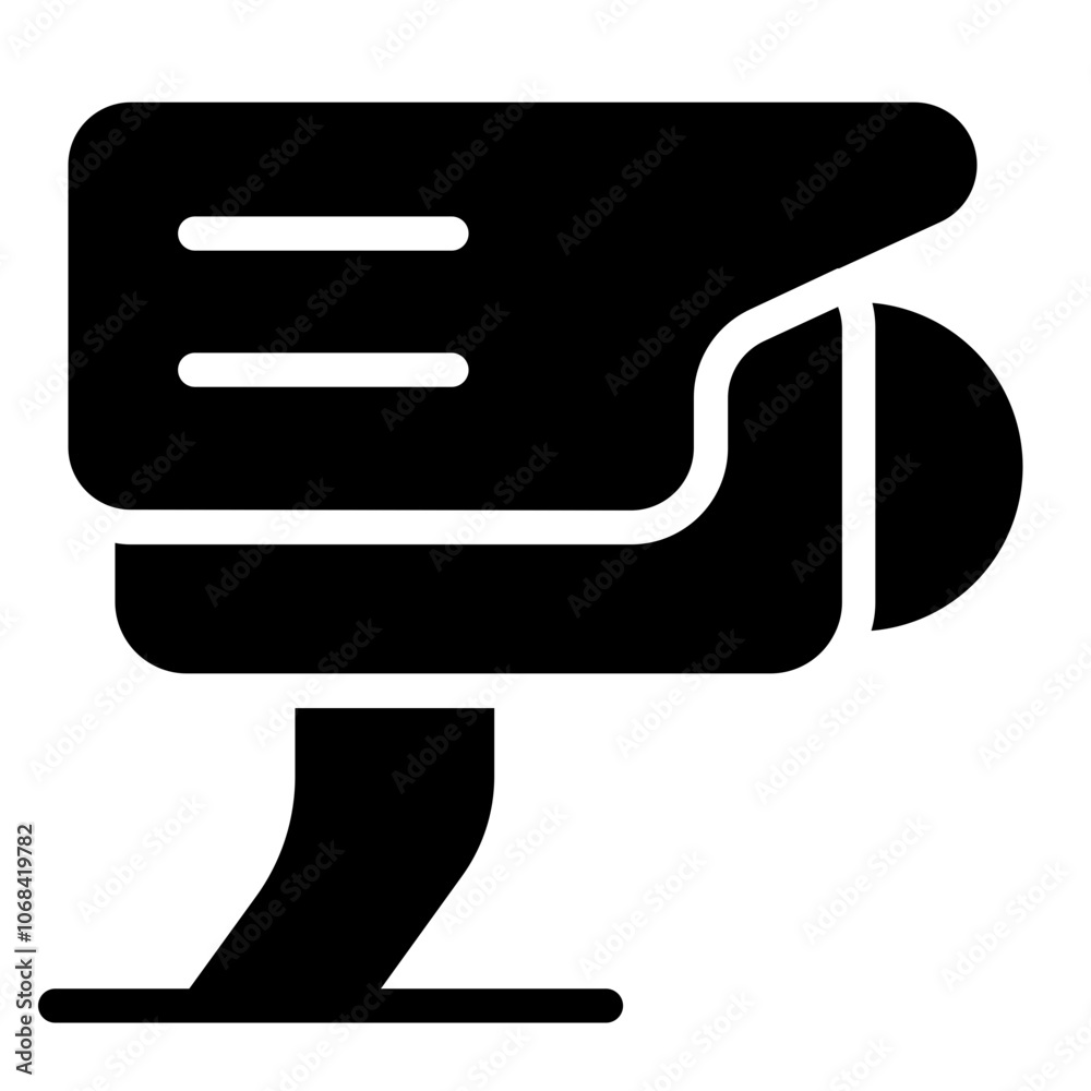 CCTV camera Solid Icon CCTV camera Solid Icon