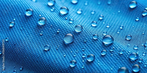 Waterproof fabric with waterdrops
