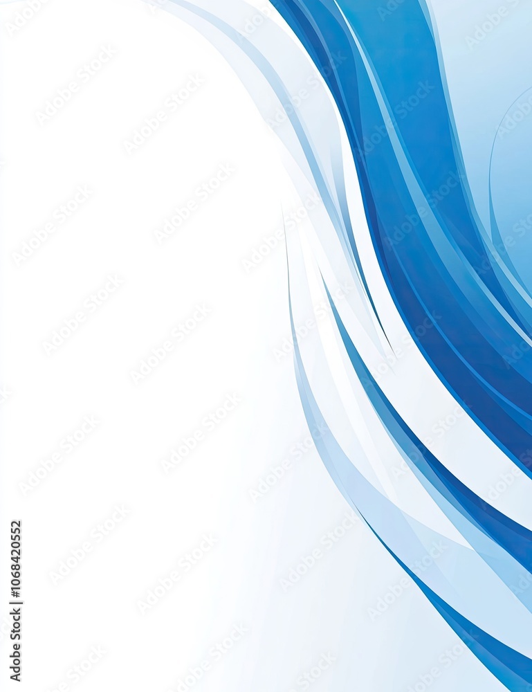Obraz premium A blue wave design on a white background for text input