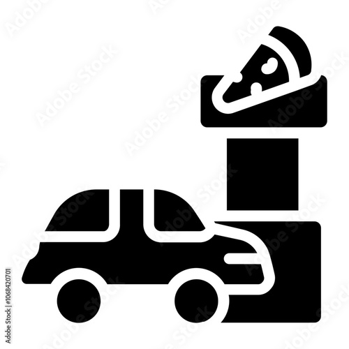 Drive thru Solid Icon