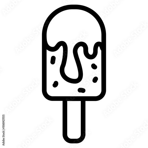 Ice cream caramel Line Icon