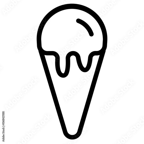 Ice cream caramel Line Icon