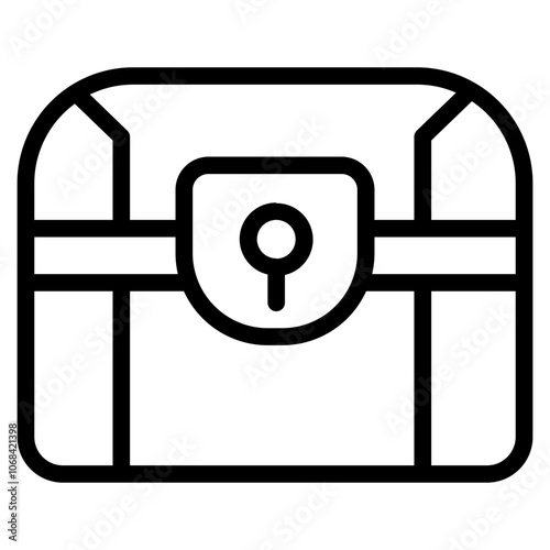 Locked box Line Icon