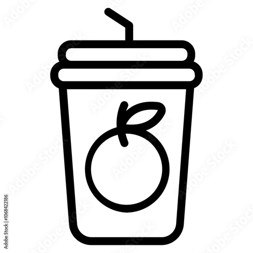 Orange smoothie Solid Icon