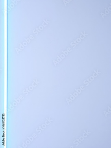 Sleek white background with glowing blue neon lights, 3D
