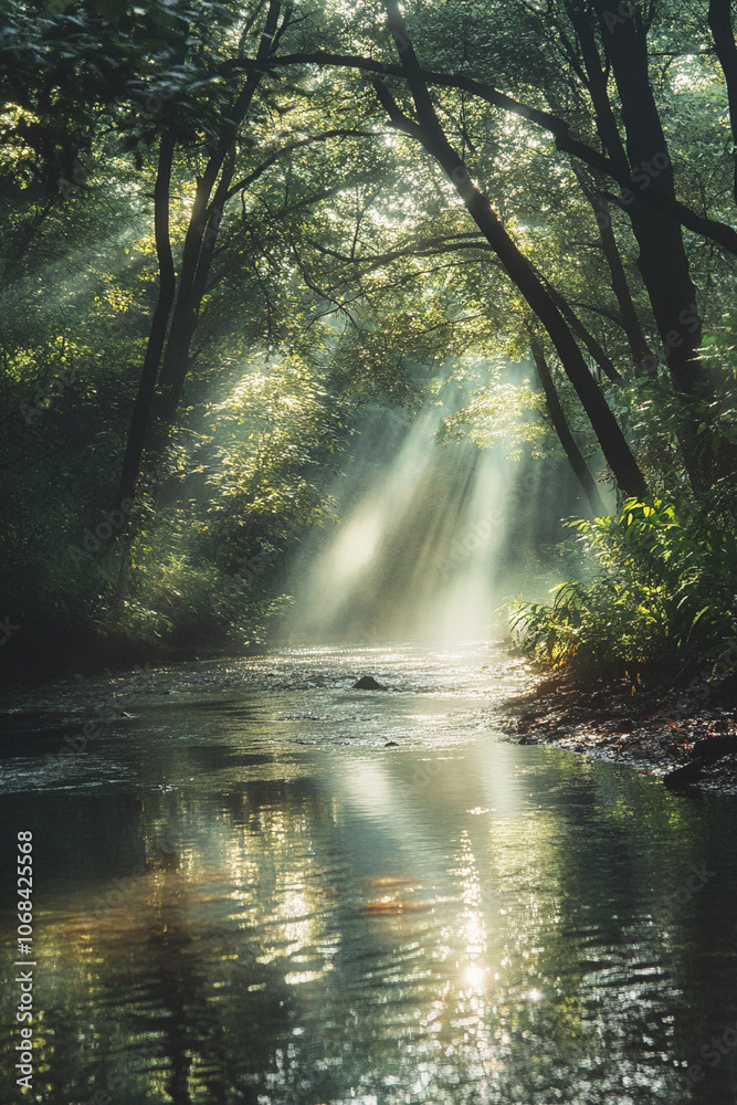 Obraz premium morning in the forest