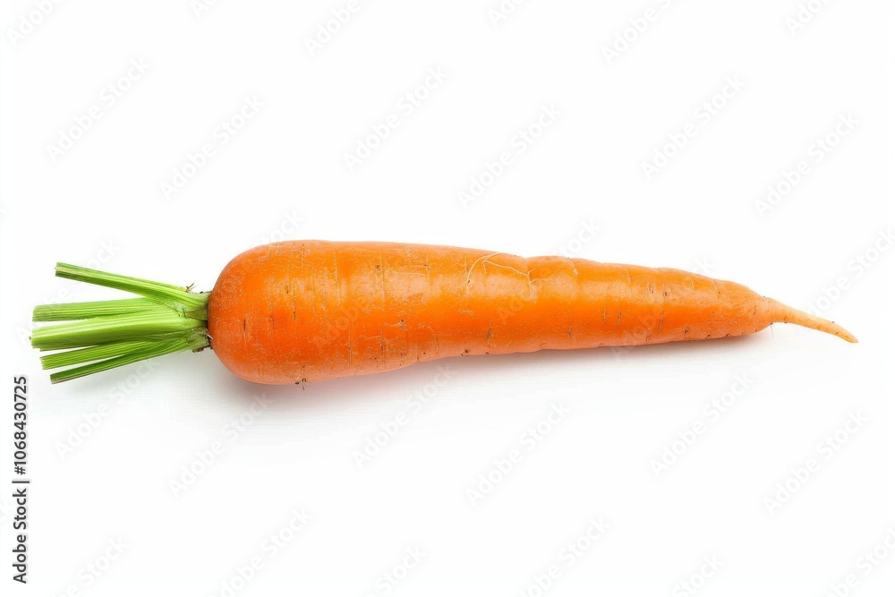 Freshly picked orange carrots on a white background Freshly picked orange carrots on a white background