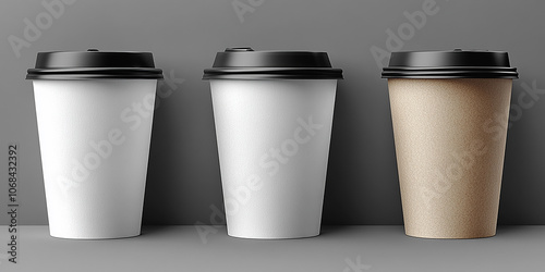 Wallpaper Mural Photo of a hot coffee in a paper cup Torontodigital.ca