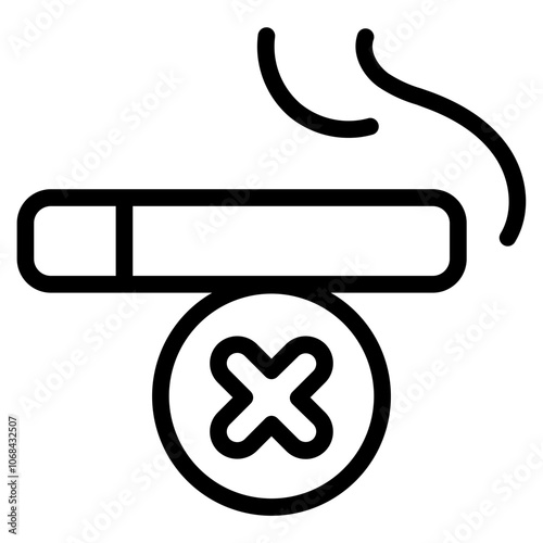 No smoking sign Line Icon