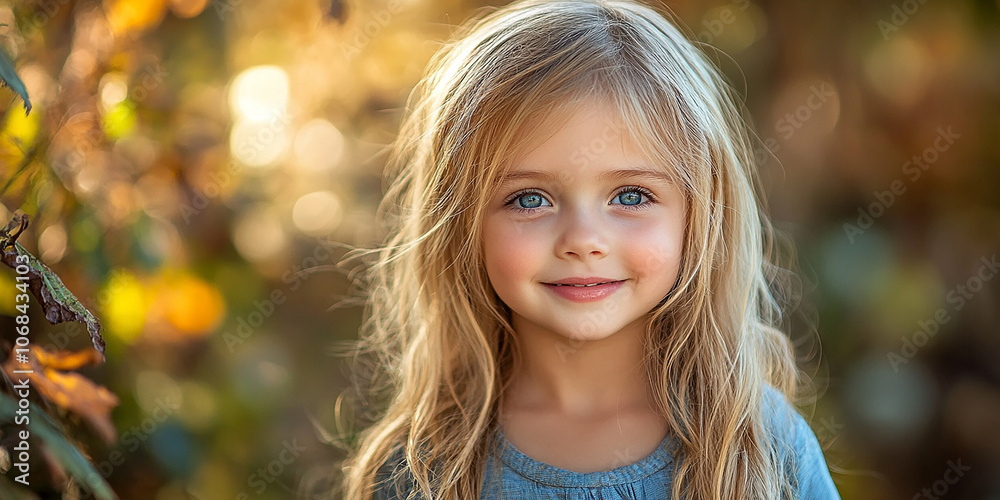 Portrait of a beautiful little girl looking at the camera Portrait of a beautiful little girl looking at the camera