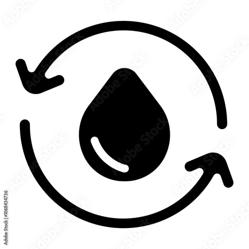 Water treatment Solid Icon
