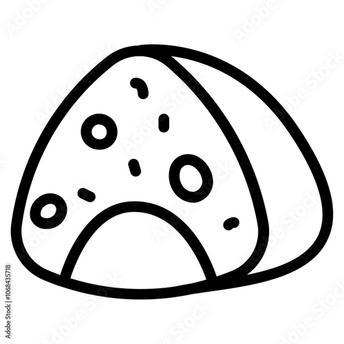 Onigiri salmon Solid Icon