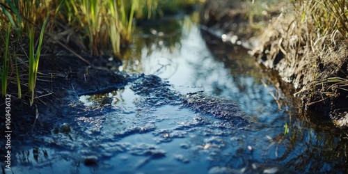 A self assured environmental scientist is actively researching the issue of water pollution, focusing on its causes and effects to better understand and address the problem.