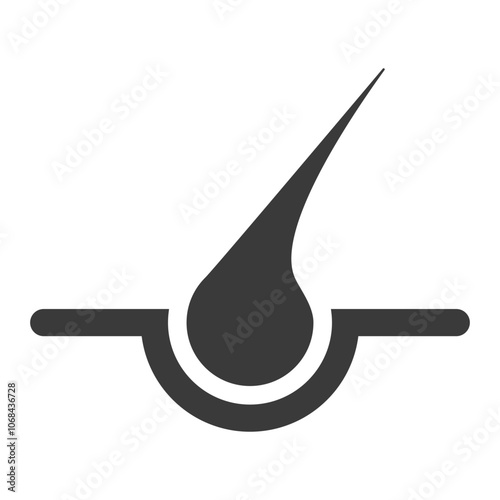 Hair care glyph icon isolated on white background.Vector illustration