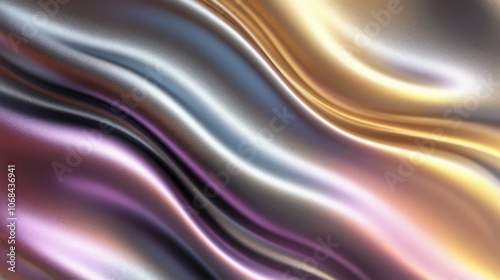 smooth liquid metallic waves, silk waves, gradient waves