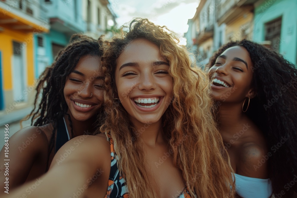 Capturing Joy: Three Friends Share a Moment in the Vibrant Streets of Havana, Embracing Friendship and Happiness Under the Sun Capturing Joy: Three Friends Share a Moment in the Vibrant Streets of Havana, Embracing Friendship and Happiness Under the Sun