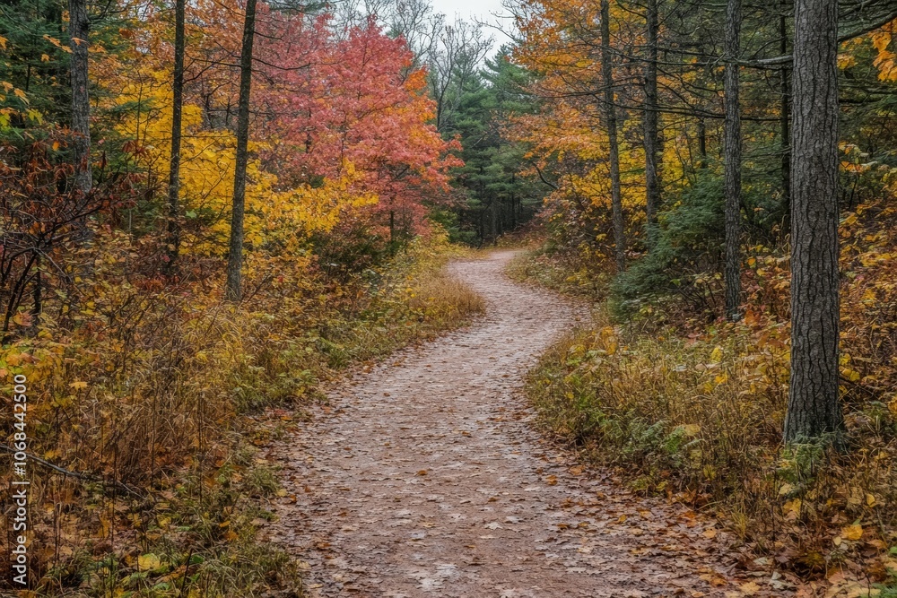 Exploring the Beauty of Autumn: A Winding Path Through Vibrant Foliage and Tranquil Forest Scenery Exploring the Beauty of Autumn: A Winding Path Through Vibrant Foliage and Tranquil Forest Scenery