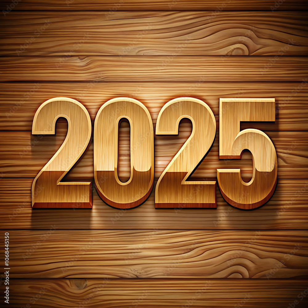 2025 wood text effect New year 2025 wood text effect New year