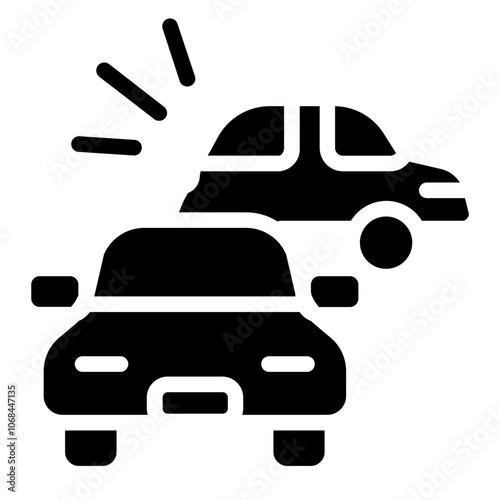 Traffic jam Solid Icon