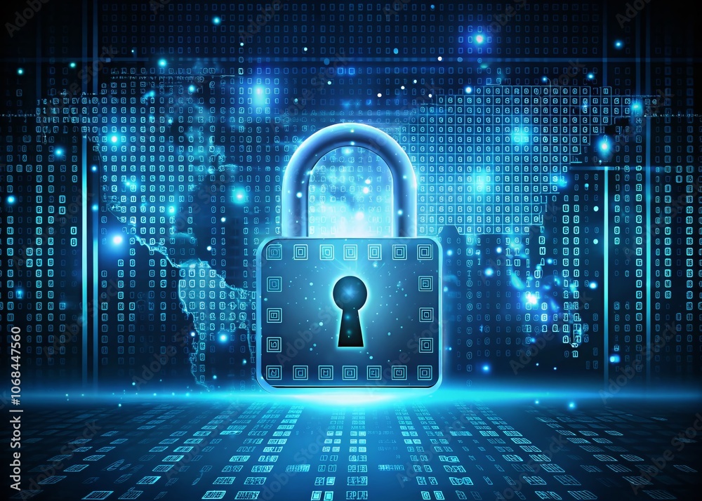 Data Security Concept with Digital Locks, Encryption Codes, and Cyber Protection Strategies for Secure IT Environments and Safe Online Transactions