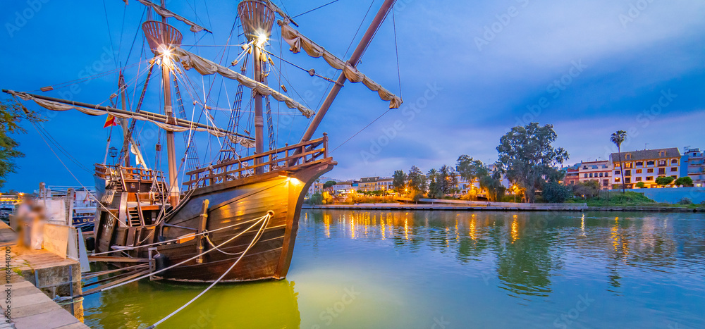 Guadalquivir River View, Sevilla, Andalucía, Spain, Europe Guadalquivir River View, Sevilla, Andalucía, Spain, Europe
