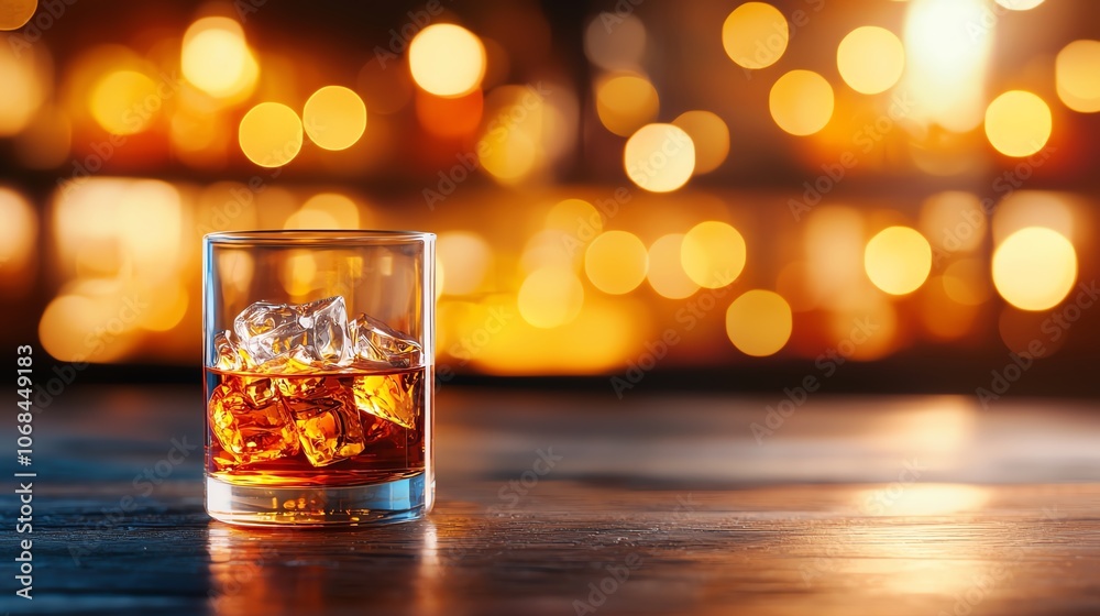 Closeup of Japanese whisky in delicate snifter, dark wood bar, warm amber light, blurred background, refined and classic concept Closeup of Japanese whisky in delicate snifter, dark wood bar, warm amber light, blurred background, refined and classic concept