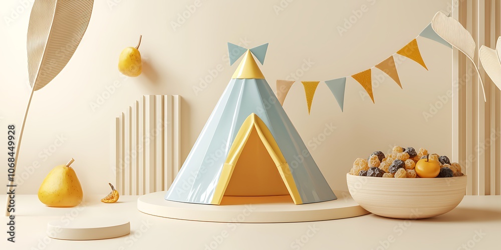 Fototapeta premium Pongal theamed podium for product display