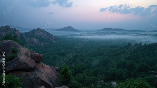 Scenic View of Araku Valley Rugged Hills at Dawn